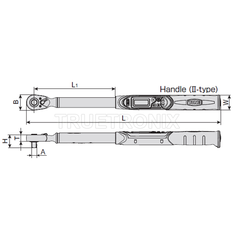 ประแจปอนด์แบบดิจิตอล 100-500N.m TONE T6DT500H Torque Wrench 1