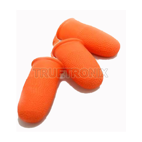 ถุงนิ้วสีส้มสวมจับชิ้นส่วนขนาดเล็ก Orange Finger Cots
