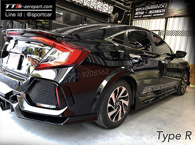 ชุดแต่งCivic FC FK 2019 2018 2017 กันชน Type R กระจังหน้า Civic TypeR ฮอนด้า ซีวิค แต่งกันชน 7