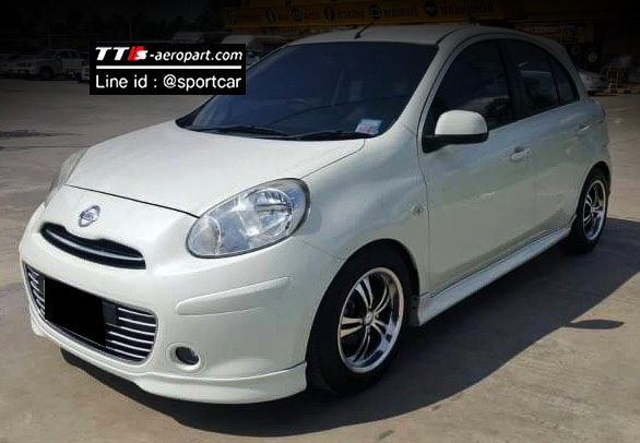 ชุดแต่ง Nissan March 2010 2011 2012 ทรงOEM สเกิร์ต นิสสัน มาร์ช แต่งสวย 1