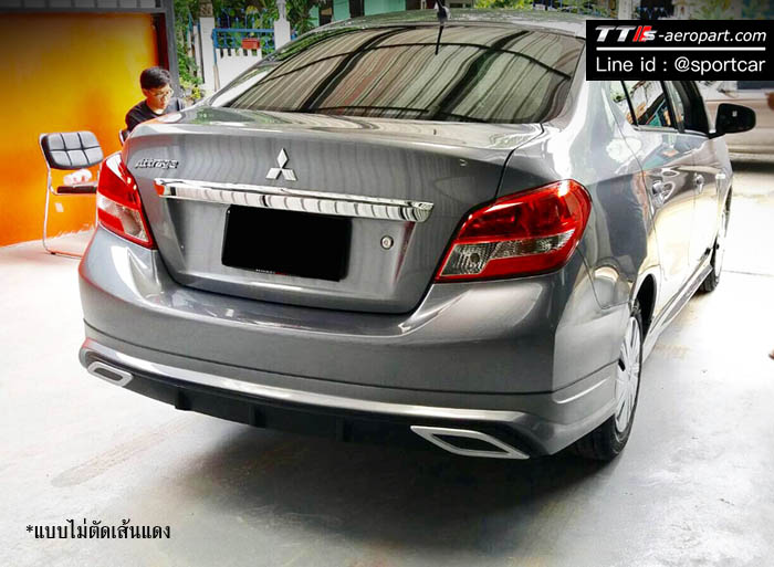 ชุดแต่ง Attrage 2017 2018 ทรงศูนย์ OEM สเกิร์ตรอบคัน แอทราจ แต่งสวย ราคาไม่แรง 2