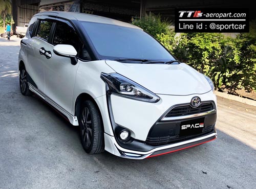ชุดแต่งSienta ทรงSPACE ท่อคู่ แต่งสวย ,สเกิร์ตรอบ คันเซียนต้า Toyota Sienta 1