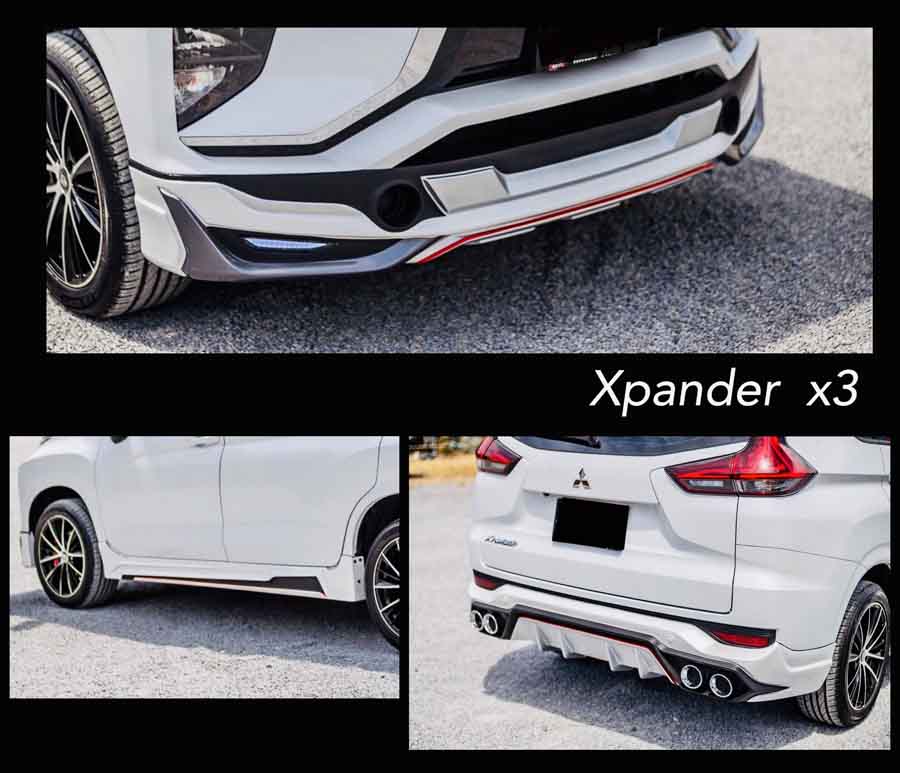 ชุดแต่ง Xpander ทรง X3 Mitsubishi xpander สเกิร์ตรอบคัน เอกซ์แพนเดอร์ แต่งสวย ใหม่ล่าสุด 7