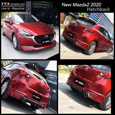 ชุดแต่ง Mazda2 2019 2020 5ประตู hatchback ทรง STROM ,สเกิร์ตมาสด้า2 5ประตู สปอร์ตใหม่ ราคาไม่แรง 3