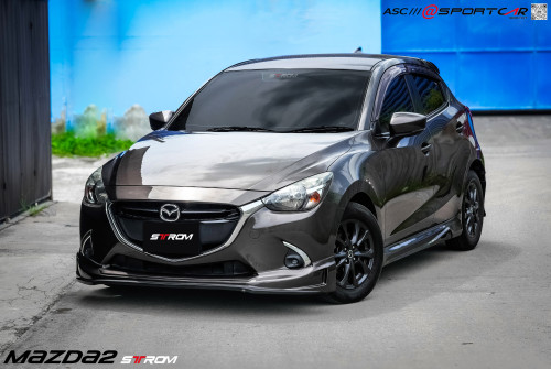 ชุดแต่ง Mazda 2 2017 2019 STROM [Mazda2 skyactiv] - สเกิร์ตมาสด้า2 4ประตู,5ประตู ปลายท่อคู่