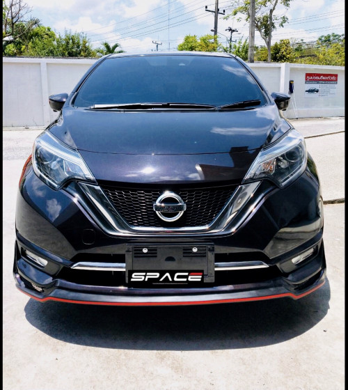 ชุดแต่ง Nissan Note Space V1 ท่อคู่กลมสปอร์ต, สเกิร์ตแต่ง นิสสัน โน๊ตสี 