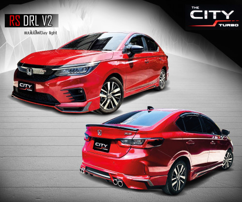 ชุดแต่ง City 2022 2020 RS Sport ดีไซน์งานแท้, สเกิร์ตรอบคัน ฮอนด้าซิตี้ ปลายท่อคู่ สปอร์ต, City 4ประ 8