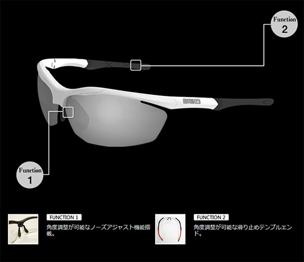 แว่นตา BRIKO รุ่นTRIDENT, สีขาว, เลนส์ NAG 2