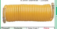 สายลมสปริง(heavy duty nylon air hose)/KBE-280