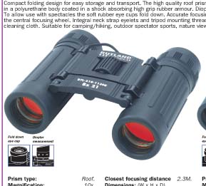 กล้องส่องทางไกล(Compact style binoculars)-8x21/RTL-318