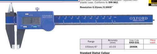 เวอร์เนียร์ดิจิตอล(Economy Digital caliper-150mm/6")/OXD-331