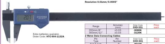เวอร์เนียร์ดิจิตอล(Standard digital caliper with data output-200mm/8\quot;)/OXD-331