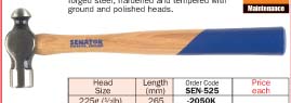 ค้นหัวกลมด้ามไม้ engineer\'s ball pein hammer(SEN-525)