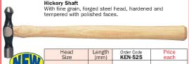 ค้อนหัวกลม pin ball pein hammer/KEN-525