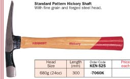 ค้อน standard pattern hickory shaft/KEN-525