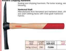 ค้อนช่างเชื่อม welders chipping hammers /KEN-525