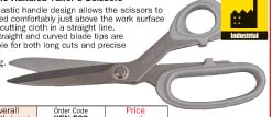 กรรไกร plastic handled tailor\'s scissors/ KEN-533