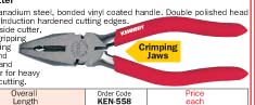 คีมปากจิ้งจก universal type combination pliers with joint cutter/KEN-558