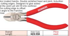 คีมตัด standard diagonal cutting nippers/KEN-558