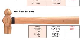 ค้อนอลูมีเนียม ball pein hammers/KEN-575