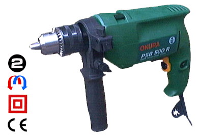 สว่านกระแทกไฟฟ้า 1/2\quot; impact drill set PSB 500 R/OKU-35