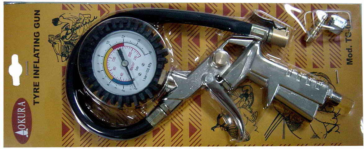 เกจ์วัดลม-เติมลม tire inflator gauge/OKU-160