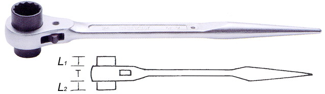 ประแจแหวนฟรี 2 หัว ratched wrench/OKU-225