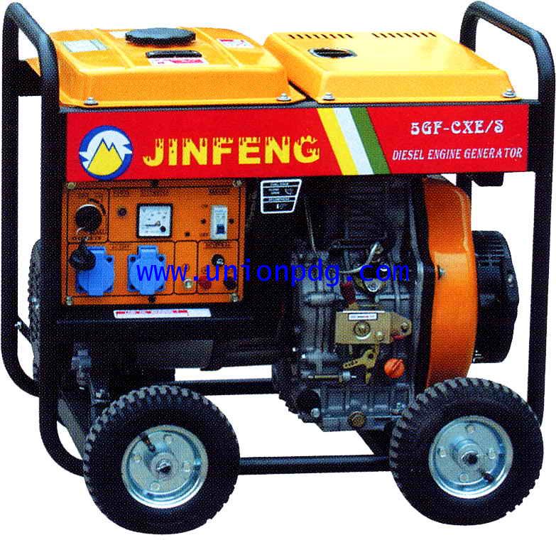 เครื่องปั่นไฟ ใช้น้ำมันดีเซล air coolde diesel generator sets/5GF-CXE 8.8HP