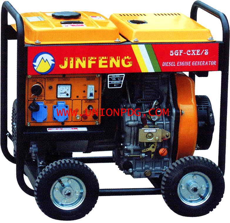เครื่องปั่นไฟ ใช้น้ำมันดีเซล air coolde diesel generator sets/5GF-CXE/ATS 10 HP
