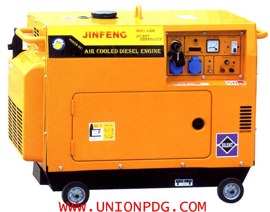 เครื่องปั่นไฟ ใช้น้ำมันดีเซล 380 V air coolde diesel generator series/5GF3-LDE 8.8HP