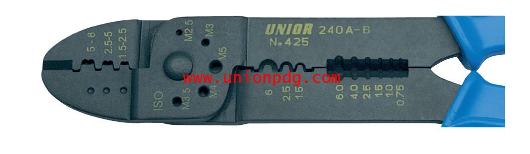 คีมย้ำหัวสายไฟ Crimping Pliers UNIOR/425