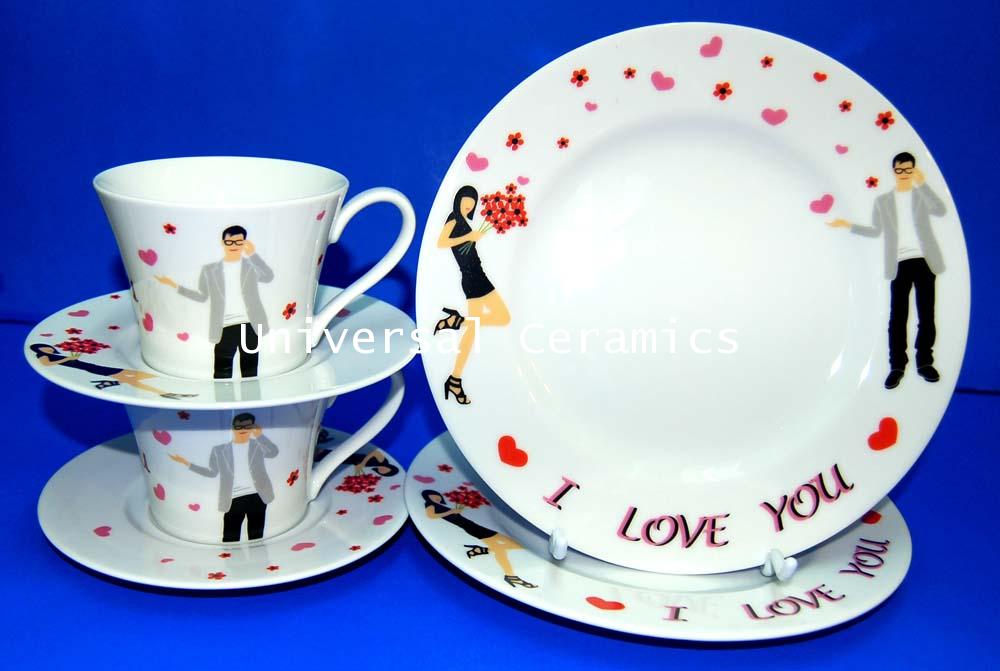 ชุดอาหารว่าง 6 ขิ้น ลาย Couple Love