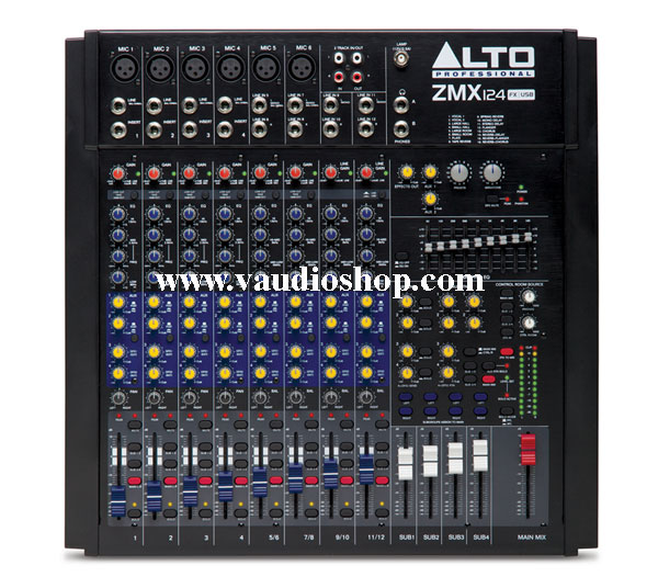MIXER ALTO ZMX 124FXU (12-Channel Mixer with Effects and USB) 1