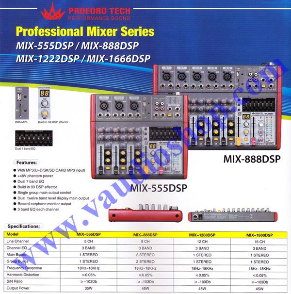 MIXER PRO EUROTECH MIX-888DSP 1