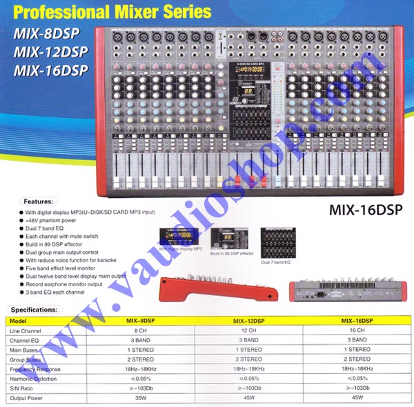 MIXER PRO EUROTECH MIX-12DSP 1