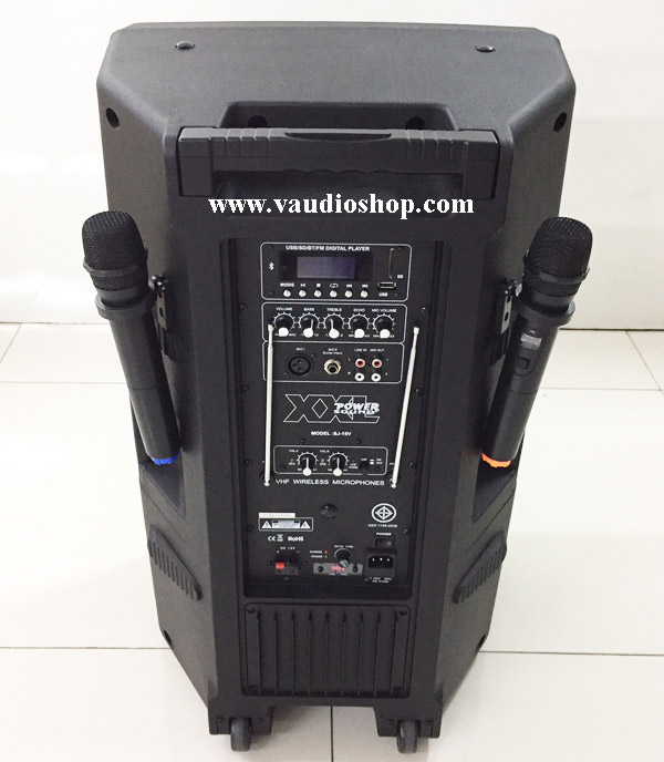 ตู้แอมป์ XXL Power 15นิ้ว รุ่น SJ-15V (USB/SD Card/ไมค์ลอยVHF2ตัว/แบตแห้ง) 1