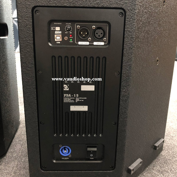 ตู้ลำโพง 15 นิ้ว มีแอมป์ในตัว DE ACOUSTICS PDA-15