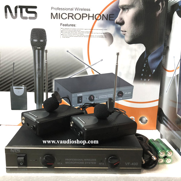 Wireless Microphone NTS VF-400 หนีบคู่ VHF