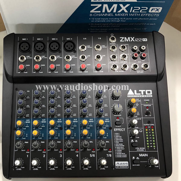 MIXER ALTO ZEPHYR ZMX122FX (8-Channel Compact Mixer with Effects)