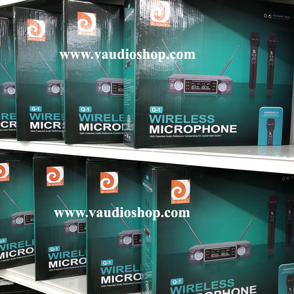 ไมค์ลอยถือคู่ De Acoustics Q-1 ถือคู่ UHF พร้อมกระเป๋าอลูมิเนียมเก็บชุดไมค์ 1