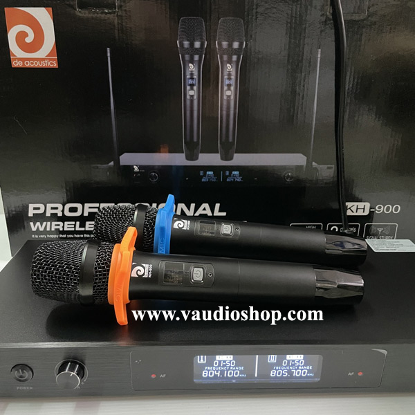 ไมค์ลอยถือคู่ De Acoustic รุ่น KH-900 UHF ความถี่ใหม่ UHF 803-806 MHz 3