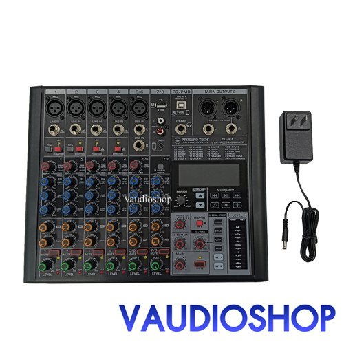 PROEUROTECH SC-8FX มิกเซอร์ 8 แชนแนล+บลูทูธ+เอฟเฟก 24DSP โปรยูโรเทค ...