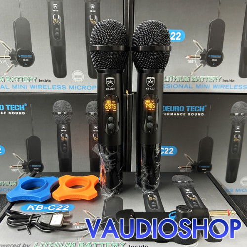 PROEUROTECH KB-C22 ไมค์ลอยถือคู่ Wireless Microphone โปรยูโรเทค KB-C22 ถือคู่ UHF ไมค์ลอย ถือคู่