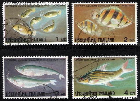 แสตมป์ไทยชุดปลาไทยชุดที่ 3 ปี 2521 ใช้แล้ว
