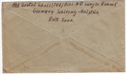 ซองจดหมายเก่า ส่งจากเยอรมันไปอเมริกา ปี 1948 1