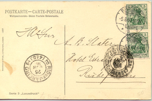 โปสการ์ดเก่า ประเทศเยอรมัน ปี 1907 1