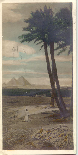 โปสการ์เก่า หายาก ส่งจากประเทศอียิป ไปอเมริกา ปี 1923 1