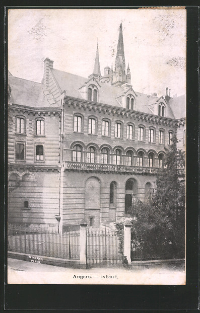 003 โปสการ์ดเก่าประเทศฝรั่งเศส ปี คศ. 1905 (พ.ศ. 2448 ตรงกับรัชสมัย ร.5) รูปปราสาท ANGERS
