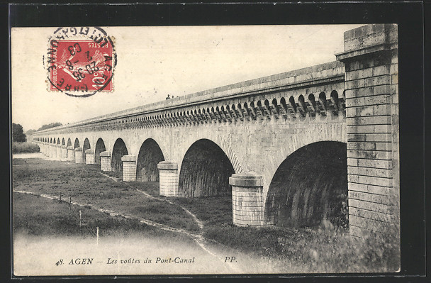 006 โปสการ์ดเก่าประเทศฝรั่งเศส ปี คศ. 1908 (พ.ศ. 2451 ตรงกับรัชสมัย ร.5) ส่งไปปารีส รูปสะพาน