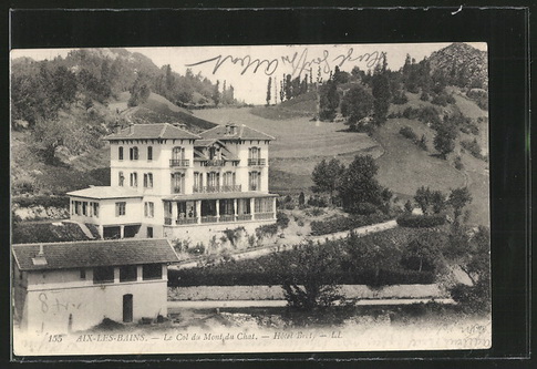 009 โปสการ์ดเก่าประเทศฝรั่งเศส ปี คศ. 1911 (พ.ศ. 2454 ตรงกับรัชสมัย ร.5) รูปโรงแรมบนเทือกเขา du Mont